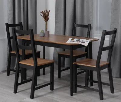 Стул Соната / Sonata chair - массив сосны, 41х50х95 см, антик/чёрный