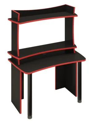 Стол СКЛ-Софт120Ч+НКИЛ120ВЛЧ - черный-красный