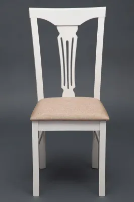 Стул - Гермес/ Hermes - дерево гевея, 43х49х94см, butter white, ткань песочная (Jaffy 104-58)