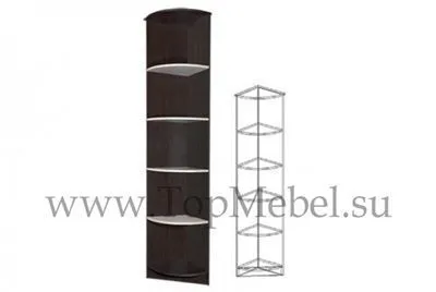 Стеллаж угловой Машенька Венге/Дуб молочный