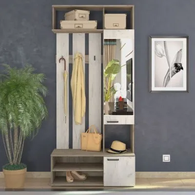 Прихожая Орион-2 (Серый крафт / Белый крафт)