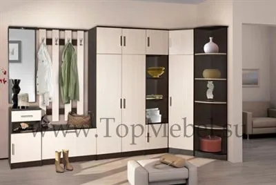 Прихожая Машенька до 9-ти Модулей. Венге/Дуб молочный