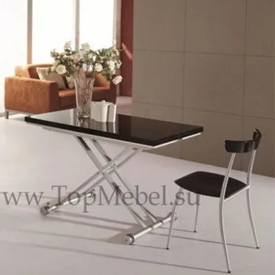 Стол трансформер Анжер В2166 Черный лак