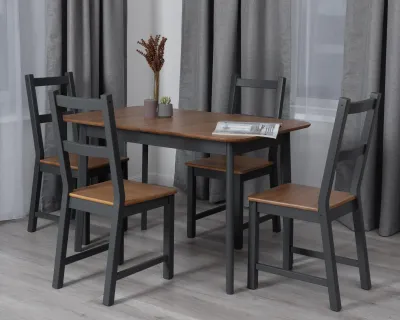 Стул Соната / Sonata chair - массив сосны, 41х50х95 см, антик /графит