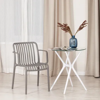 Кресло LANCASTER (mod. 38-1) / 1 шт. в упаковке - пластик, 55.5 х 58 х 80 см, Grey (Cерый) 34630