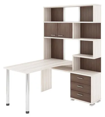 Компьютерный стол СР-420-130 - корпус карамель, фасады шамони, столешница карамель