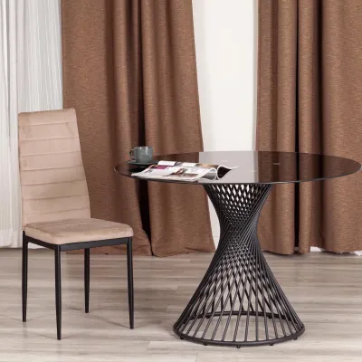 Стул Easy (mod. 24-1) - металл, вельвет, 49 х 41 х 98 см, Beige (бежевый) HLR8 / черный