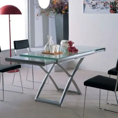 Стол-трансформер B2293 Белое стекло