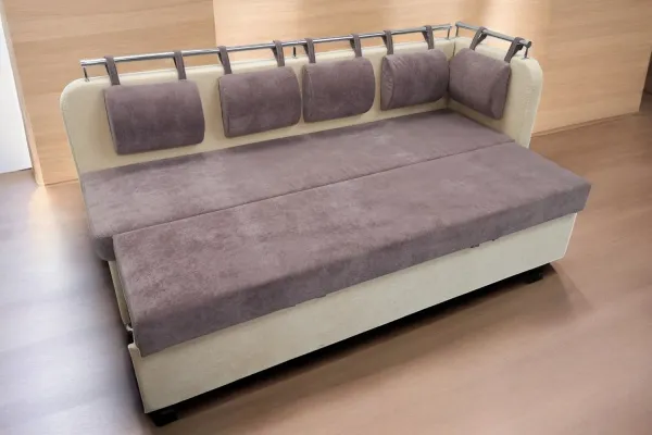 Кухонный диван полуугол Лана-4 с подушками и спальным местом - Кухонные диваны