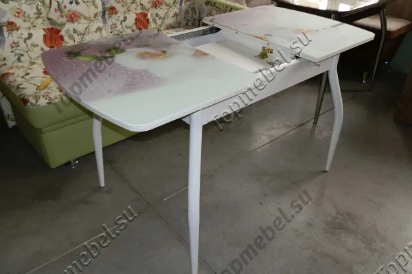 Стол Диамант М50 со стеклянной вставкой и фотопечатью - Столы