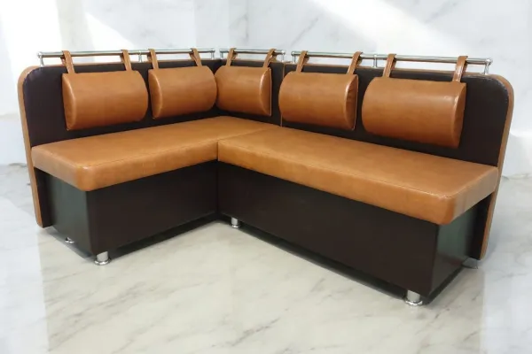 Кухонный угловой диван Лана-4 с подушками и ящиками - Кухонные диваны