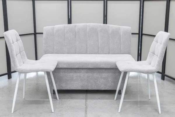 Диван, 2 стула (серия Альт светло-серый) - Кухонные наборы