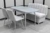 Диван, стол, 2 стула хром (серия Альт светло-серый) - Кухонные наборыССС