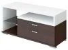 TV-тумба ТК-10М - корпус белый жемчуг, фасады венге
