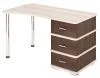 Компьютерный стол СД-35 - корпус шамони, полки карамель, столешница карамель
