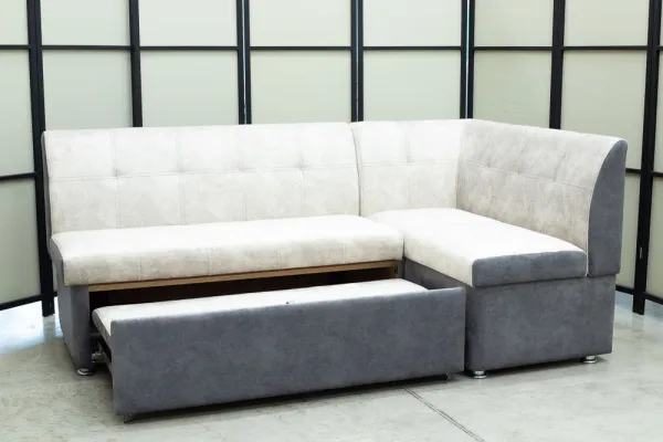 Кухонный угловой диван Денвер со спальным местом и прострочкой спинки - Кухонные диваны