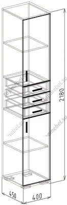 Пенал с ящиками Статус (Модуль 9) - Пеналы в прихожую