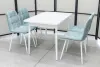 Обеденная группа (стол Ост белый и 4 стула Тетра ментол)