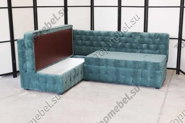 Угловой диван Честер Софт ДЧСМТ11 со спальным местом (раскладушка) - Кухонные уголки