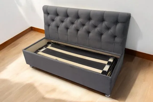 Кухонный прямой диван Таон-4M с каретной стяжкой (раскладушка) - Кухонные диваны