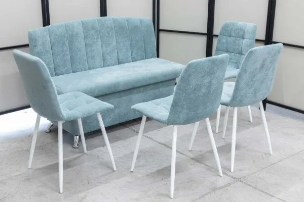 Диван, 4 стула (серия Альт ментол) - Кухонные наборы