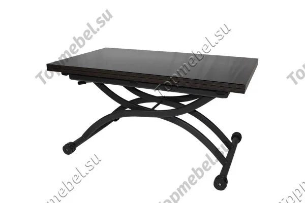 Стол трансформер B2323-2 Черное стекло (черный механизм) - Столы-трансформеры