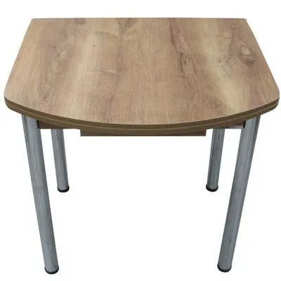 Стол Евро с ящиком Орех на хромированных ножках - Столы