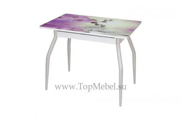 Стеклянный раздвижной стол Алиот М35 с фотопечатью - Столы