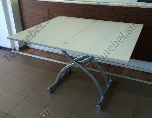 Стол трансформер B2323-2 белое стекло - Столы