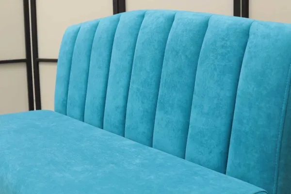 Кухонный прямой диван Альт с ящиком (сине-зеленый) - Кухонные диваны