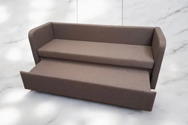 Кухонный прямой диван Лана-4 с двумя боковыми спинками и спальным местом - Кухонные диваны