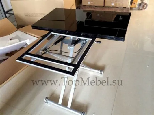 Стол трансформер Анжер В2166 Черный лак - Столы