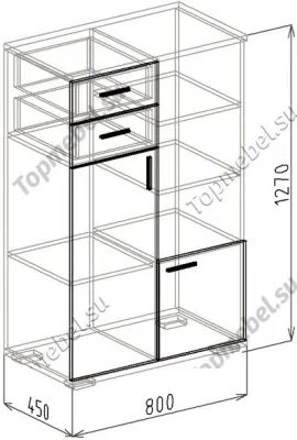 Тумба Саудер Статус (Модуль 8) - Пеналы в прихожую
