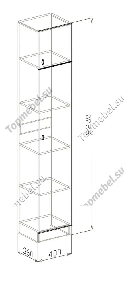 Пенал Вега (Модуль 6) - Пеналы в прихожую