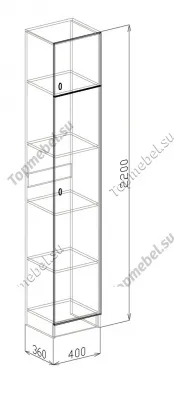 Пенал Вега (Модуль 6) - Пеналы в прихожую