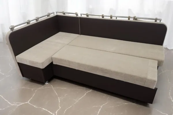 Кухонный угловой диван Лана-4 с подушками и спальным местом - Кухонные диваны