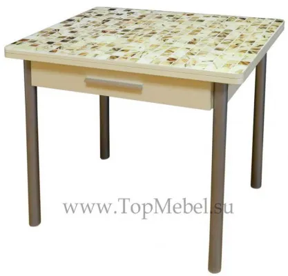 Стеклянный поворотно-раскладной стол Милагро М37 - Кухонные столы