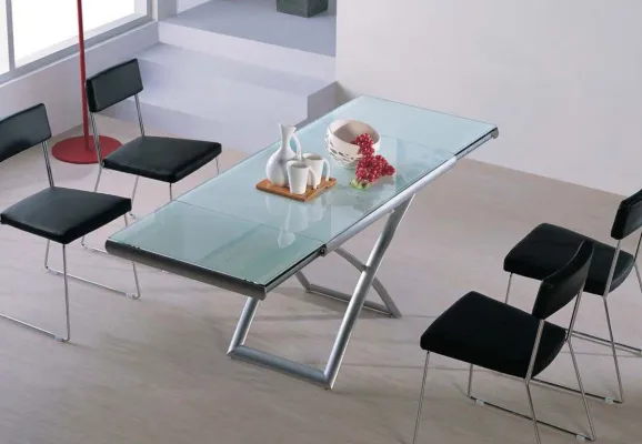 Стол-трансформер B2293 Белое стекло - Столы