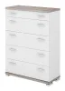 Комод КМ-1 - корпус белый жемчуг, полки нельсон