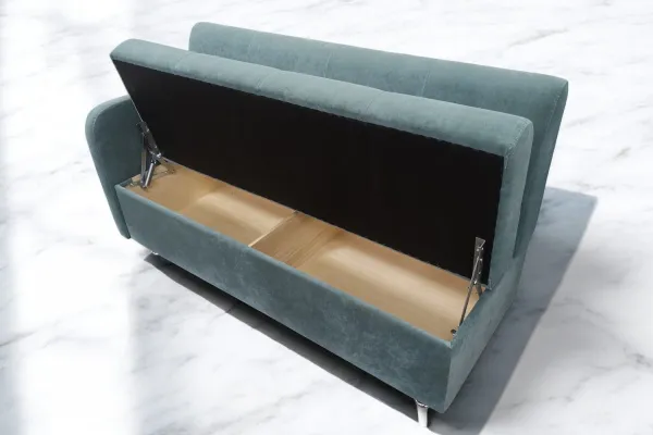 Кухонный прямой диван Лана-1 с ящиком и подлокотником - Кухонные диваны