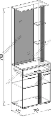 Зеркало 0,7 Стелла (Модуль 3) - Зеркала