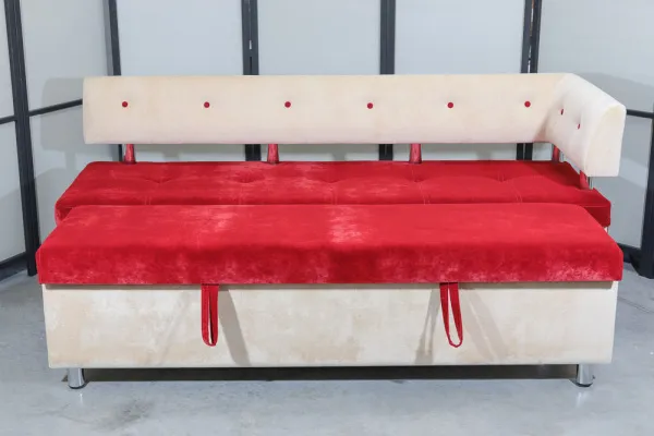 Кухонный диван Родео (флок) полуугол со спальным местом - Кухонные диваны