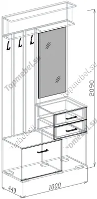 Прихожая Лидер (Модуль 5) - Малогабаритные прихожие