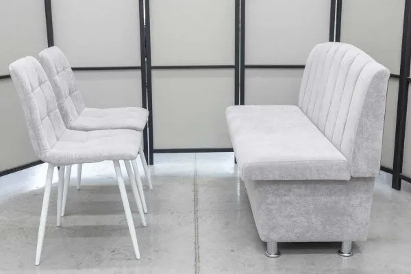 Диван, 2 стула (серия Альт светло-серый) - Кухонные наборы