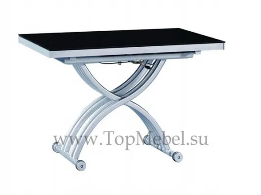 Стол трансформер Анжер В2109-3 Черное стекло - Столы