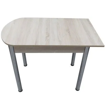 Стол Пристенный Дуб сонома на хромированных ножках - Столы