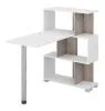 Компьютерный стол СЛ-5-3СТ - корпус белый жемчуг, фасады нельсон, столешница белый жемчуг