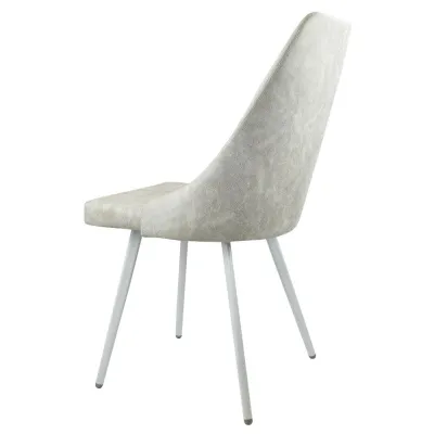 Стул Верона Эмаль белая (замша Pluton) - Стулья для кухни