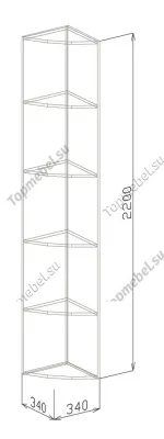 Угол №1 Вега (Модуль 8) - Угловой шкаф в прихожую