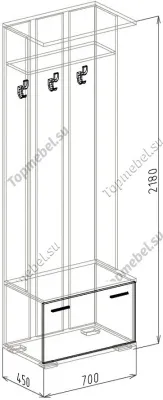 Вешалка Статус (Модуль 13) - Вешалки напольные